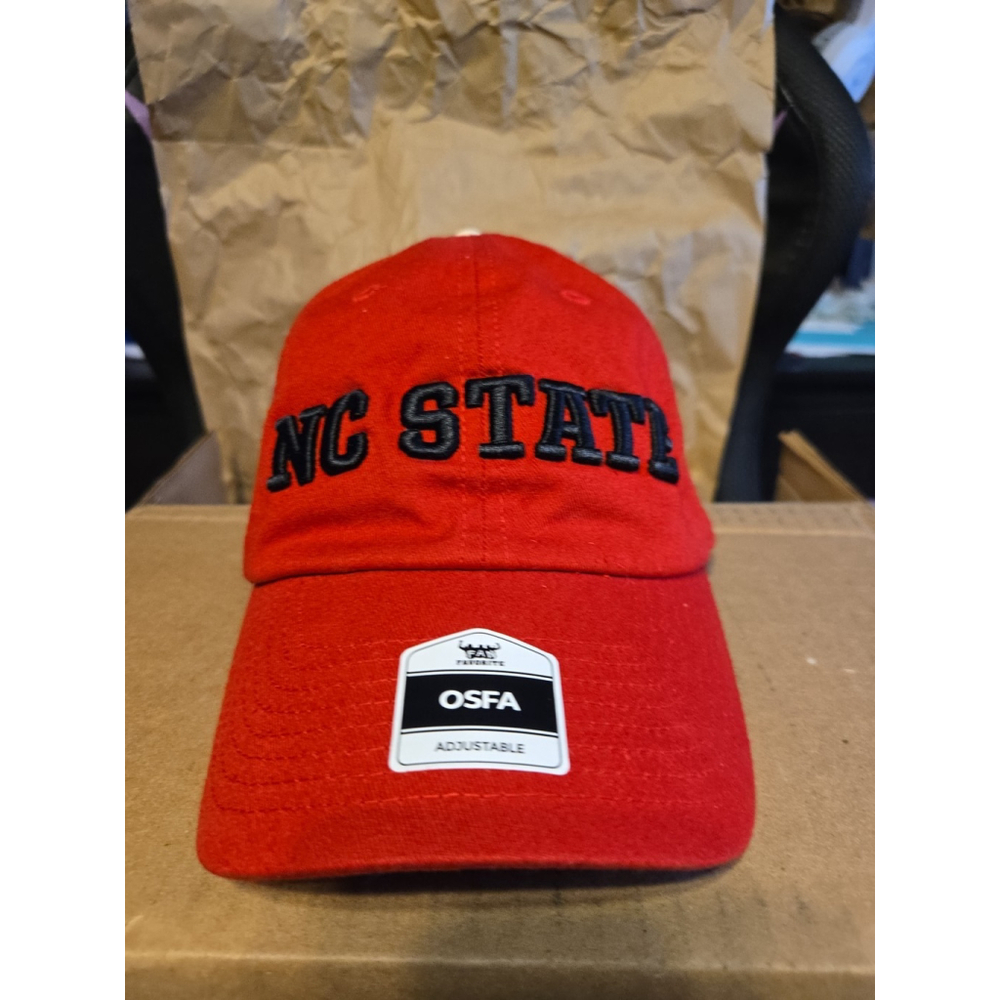 NC State Wolfpack Baseball Cap Red Adjustable Snapback Hat Fan Favorite OSFA